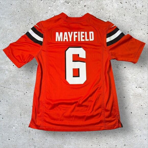 Nike Cleveland Browns Baker Mayfield #6 On Field Dawg Pound Jersey Sz M Orange - Picture 6 of 9